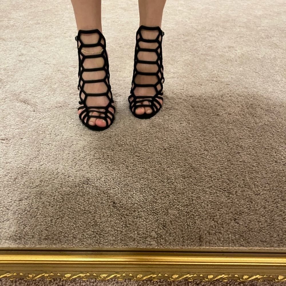 Steve Madden Black Strappy Heels